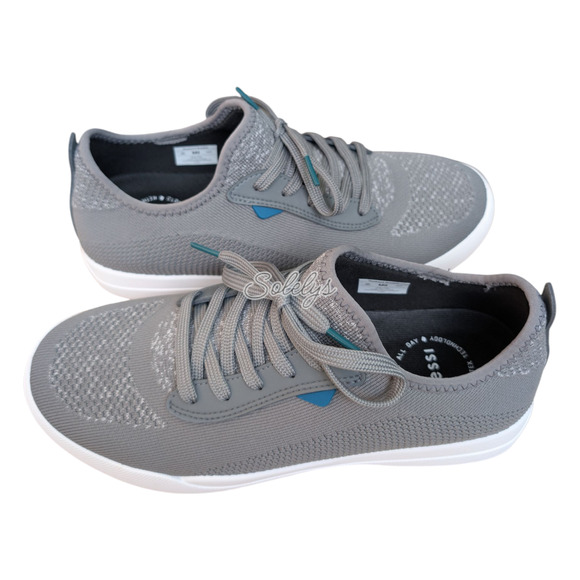 Vessi Weekend Mens 9 Concrete Grey White Waterproof DymaTex Knit Casual Sneaker - Picture 11 of 11